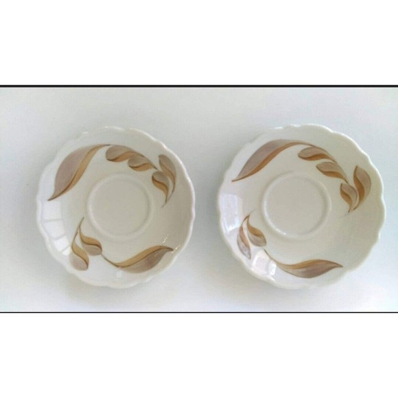 Vintage Syracuse China 2 Cups and Saucers 60s Winthrop Shape Coffee Restaurant - Picture 4 of 6